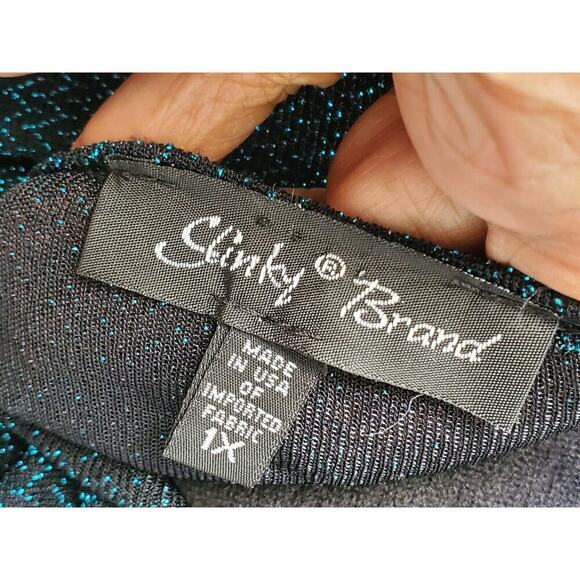 Slinky Brand Women's Blue Polyester Round Neck Long Sleeve Pullover Sweater 1X - Picture 9 of 13